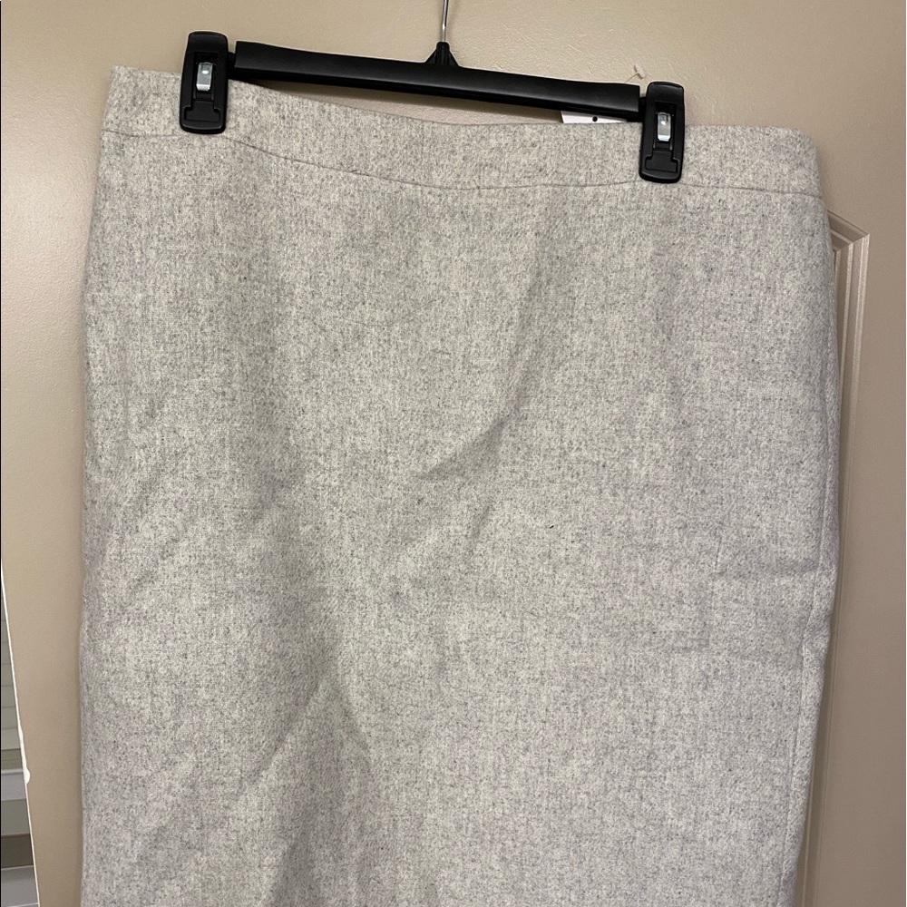 J Crew grey wool pencil skirt size 12